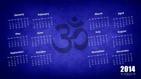 Om calender 2014 - hindu, calender, om, 2014