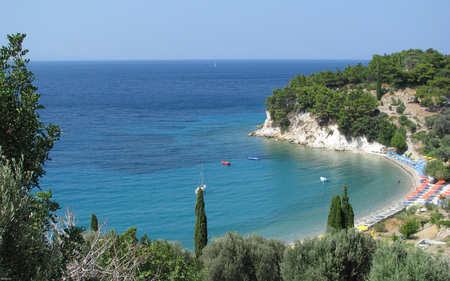 paradise beach 2 - beach, druffix, paradise, water, greece, widescreen, nature, view, sunny, europe