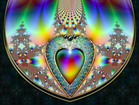 COLOR LIFE WITH LOVE - fractal, color, heart