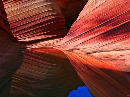 Paria Canyon - arizona, carved rock, canyon, water puddle