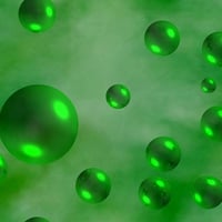 Green Bubbles on Green Background