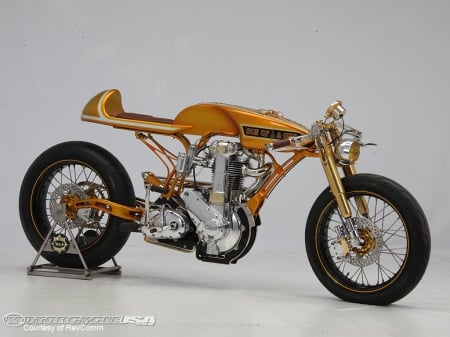 Son-of-a-Gun - goldish, custom, bike, spokes