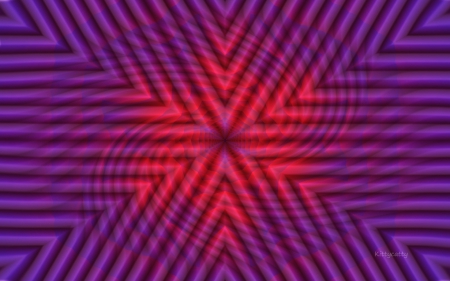 ♥ Star ♥ - abstract, star, design, purple, red, artwork