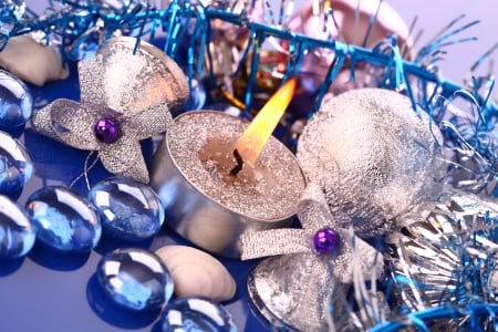 Christmas Decoration - christmas balls, balls, candle, christmas candle, christmas, christmas light, magic christmas, xmas, merry christmas