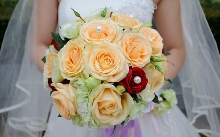 Bouquet - flowers, bouquet, rose, wedding