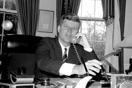 JFK in his office - entertainment, pollitical, people, other