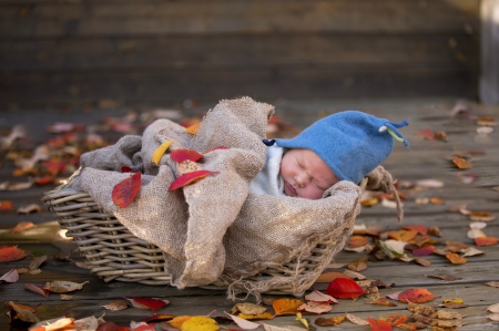 *** Autumn child *** - child, people, baby, autumn leaves, kid