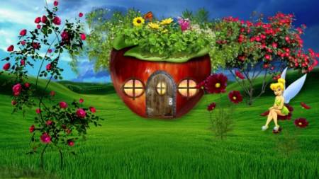 ~*~ cute ~*~ - tinkel bell, cute house, cute, little house