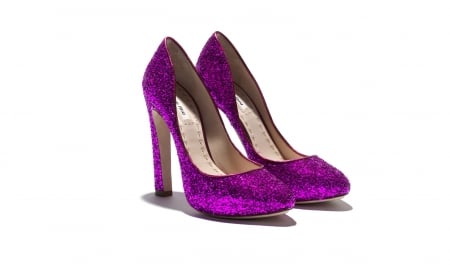 Sexy Purple Shoes - high heels, purple, miu miu, beautiful, glitter shoes, girl, elegant, sensual, photography, female, shoes, woman, fashion