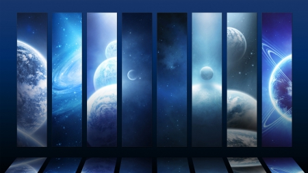 Space in a Window - Window, Planets, Galaxies, Space