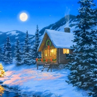 â˜…Christmas Blue Cabinâ˜…