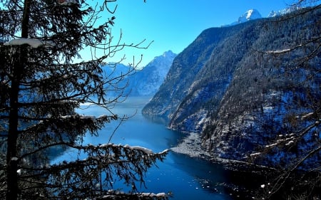 Winter view of the K�nigssee lake