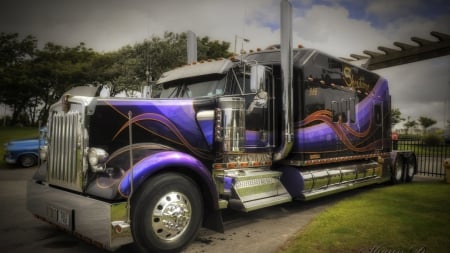 Showtime - vehicles, trucks, custom trucks, transportation, 18 wheeler