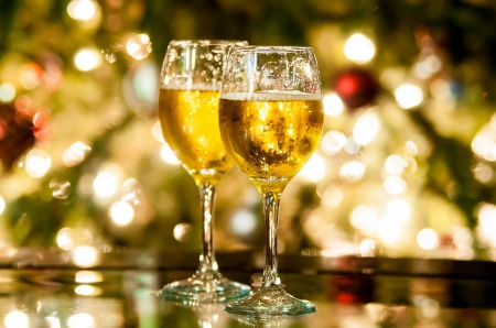 Cheers - bokeh, splendor, colors, christmas, colorful, glasses, magic christmas, lights, cheers, xmas, merry christmas