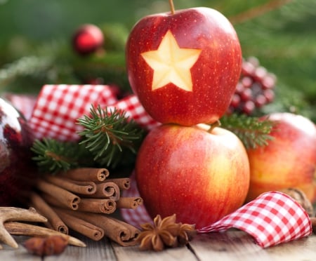 Happy Holidays - xmas, merry christmas, splendor, magic christmas, apples, christmas