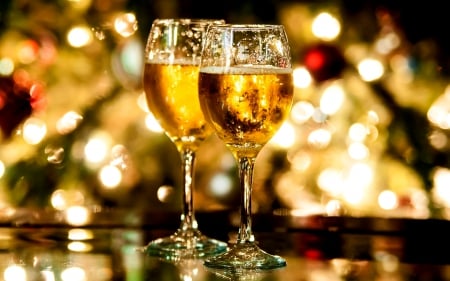 NEW YEAR CHAMPAGNE - glass, drink, happy, design, champagne, happy new year, festive, eve, holiday, light, golden, gift, gold, crystal, liquid