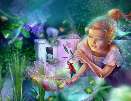 Magical world - fantasy, world, girl, magical, child