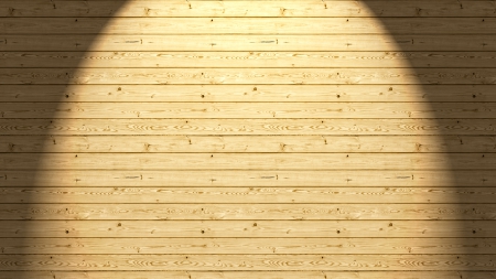 Spotlight on Wood Wall - background, spotlight, wood, wall