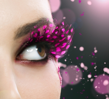 Eye - beauty, subbotina anna, pink, fashion, eye