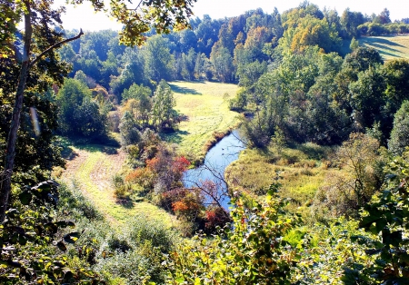 Buse castle mound.  Latvia. - nature, people, landscape, history