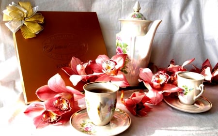 TEA for YOU & I - cups, chocolate, gift, box, tea, still life