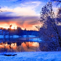 Winter sunset