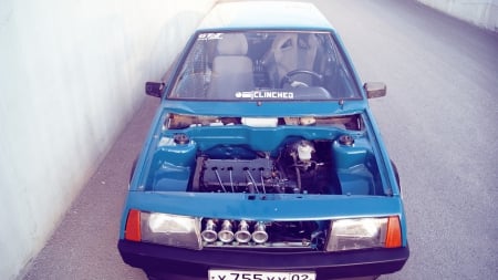 Lada - car, blue, tuning, cae, lada, wallpaper