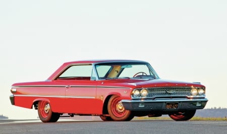 1963-Ford-Galaxie - classic, ford, muscle, red