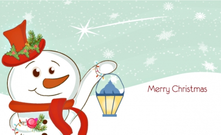 Merry Christmas - christmas, snowman, magic christmas, cute, xmas, merry christmas, happy holidays