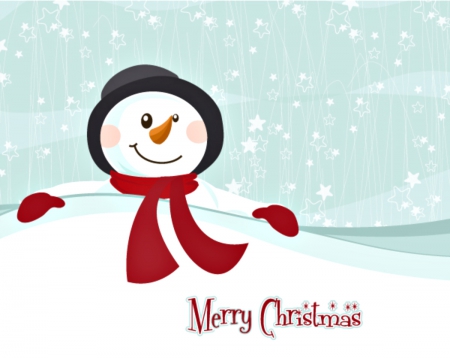 Merry Christmas - snowman, holidays, xmas, merry christmas, happy holidays, magic christmas, christmas