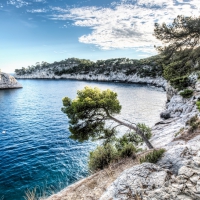 lovely river with white banks