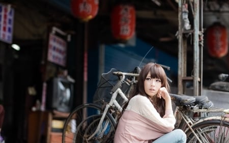 Model - cycle, women, hairs, Model