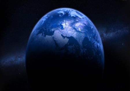 I live where you live - space, world, earth, blue