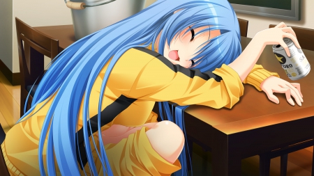 Sweety Sleepy Osanajimi - beauty, girl, 3rd eye, visual novel, minase kyoko, osanajimi, game, wall, new