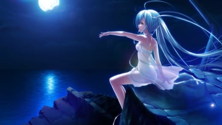 Beauty Moon Princess - moon, beauty, princess, girl, 3rd eye, game, wall, kokoro, new