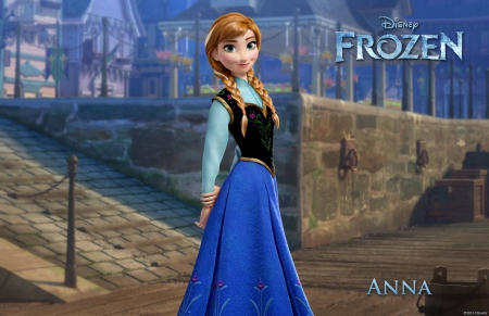 Frozen (2013) - frozen, anna, blue, girl, movie, disney