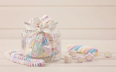 Colored Candies - soft, pastel, sweet, colored, food, candies