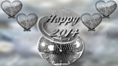 ~*~ Silver New Year ~*~ - silver, happy 2014, 2014, new year greetings, happy new year, new year