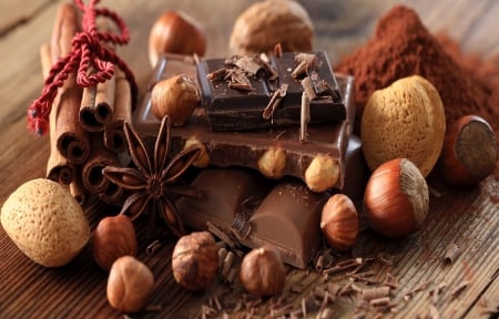 Sweet Moments - chcolate, nuts, sweet, food