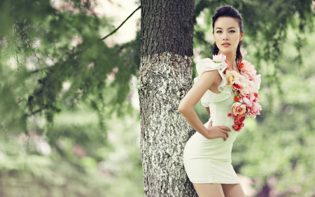 *** Beauty in forest *** - female, people, nature, odel, forest