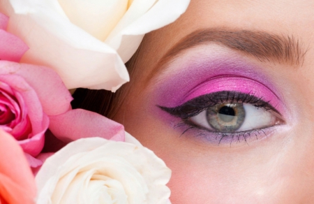 Pink - flower, eye, pink, soft