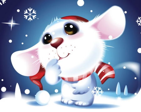 Happy Holiday - winter, cute, snow, pup, Christmas