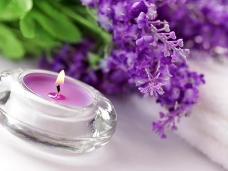 purple candle for purple haze - beauty, candle, purple, haze