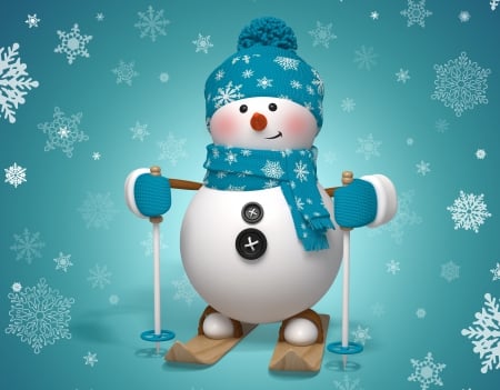 Happy Holidays - snowman, xmas, merry christmas, magic christmas, cute, christmas