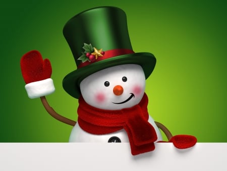 Snowman - christmas, snowman, magic christmas, xmas, merry christmas, holidays, happy holidays