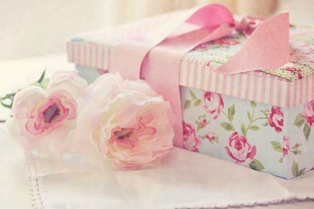 Pink - abstract, box, soft, pink, flowers