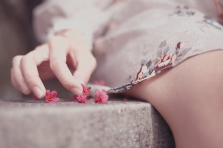 :) - flower, hand, abstract, soft