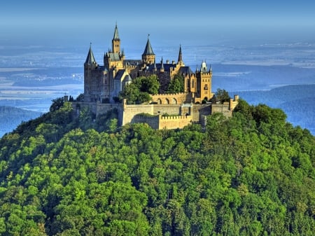 Castle in the sky - Mountains, in, Castle, Sky