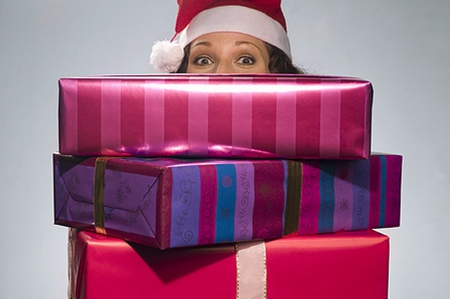 A lot of presents!♥ - christmas, santa girl, presents, generosity, a lot