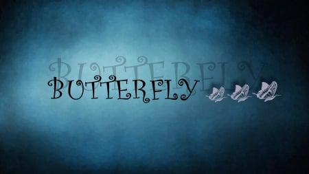 butterfly - wallpaper, butterfly, quote, blue